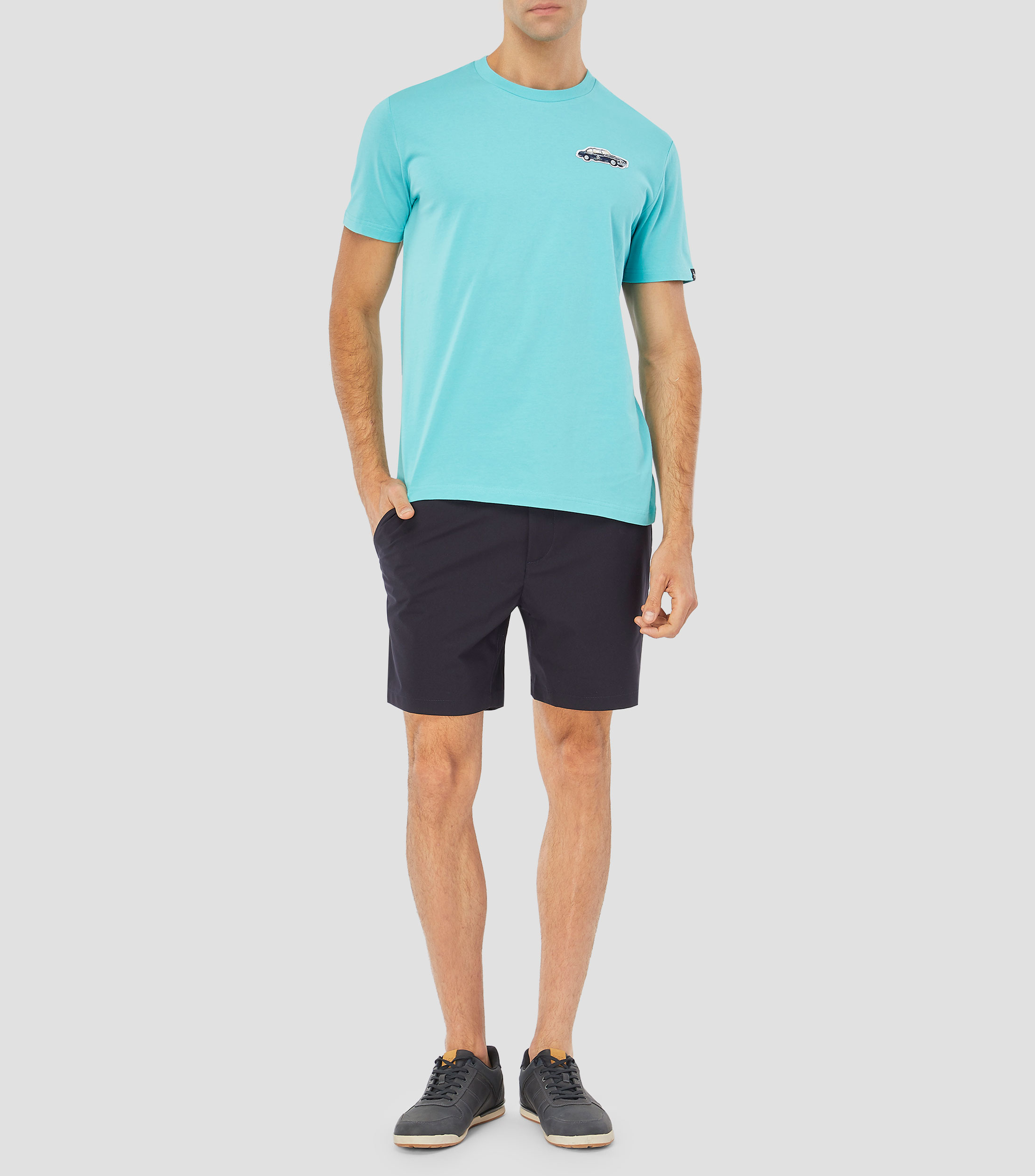 Playera cuello redondo manga corta lisa Hombre